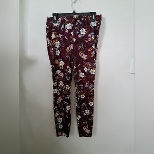 Time and tru floral jegging